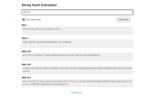 String Hash Calculator from Chrome web store to be run with OffiDocs Chromium online String Hash Calculator from Chrome web store to be run with OffiDocs Chromium online
