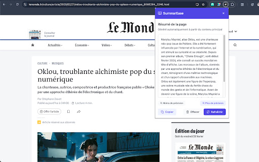 SummarEase from Chrome web store to be run with OffiDocs Chromium online SummarEase from Chrome web store to be run with OffiDocs Chromium online