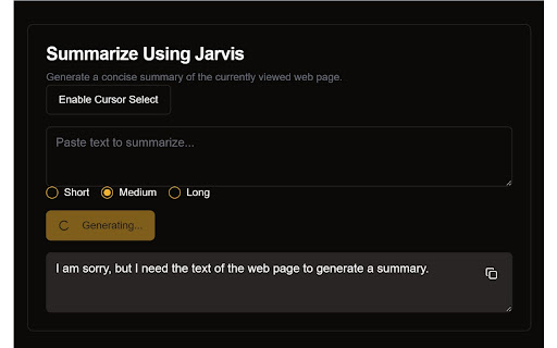 Summarize Using Jarvis from Chrome web store to be run with OffiDocs Chromium online Summarize Using Jarvis from Chrome web store to be run with OffiDocs Chromium online