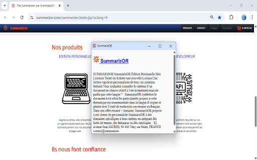 SummarizOR from Chrome web store to be run with OffiDocs Chromium online SummarizOR from Chrome web store to be run with OffiDocs Chromium online