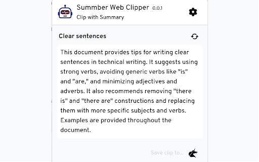 Summer Web Clipper from Chrome web store to be run with OffiDocs Chromium online Summer Web Clipper from Chrome web store to be run with OffiDocs Chromium online