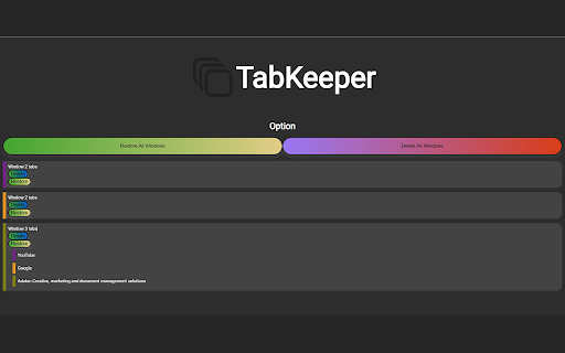 TabKeeper from Chrome web store to be run with OffiDocs Chromium online TabKeeper from Chrome web store to be run with OffiDocs Chromium online
