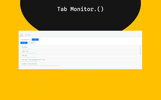 Tab Monitor from Chrome web store to be run with OffiDocs Chromium online Tab Monitor from Chrome web store to be run with OffiDocs Chromium online