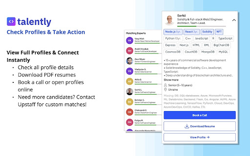 Talently find software developer in a tap from Chrome web store to be run with OffiDocs Chromium online Talently find software developer in a tap from Chrome web store to be run with OffiDocs Chromium online