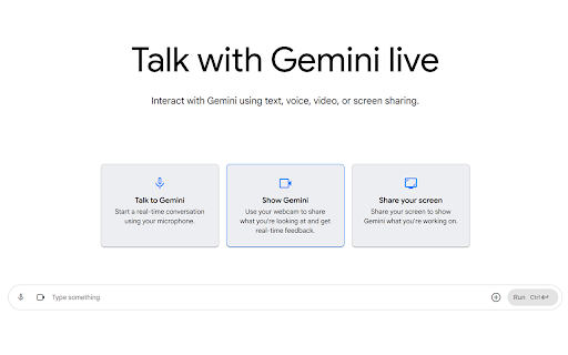 Talk with Gemini live from Chrome web store to be run with OffiDocs Chromium online Talk with Gemini live from Chrome web store to be run with OffiDocs Chromium online