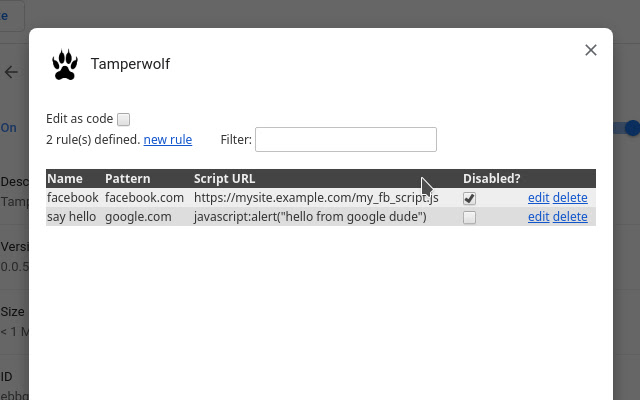Tamperwolf from Chrome web store to be run with OffiDocs Chromium online Tamperwolf from Chrome web store to be run with OffiDocs Chromium online