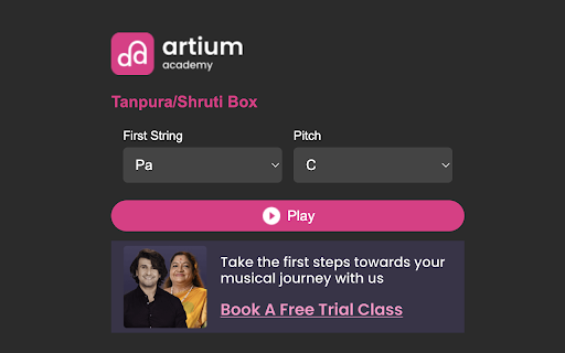 Tanpura Tool by Artium Academy from Chrome web store to be run with OffiDocs Chromium online Tanpura Tool by Artium Academy from Chrome web store to be run with OffiDocs Chromium online