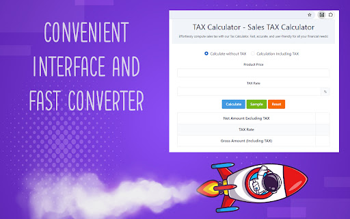 TAX CalculatorSales TAX Calculator from Chrome web store to be run with OffiDocs Chromium online TAX CalculatorSales TAX Calculator from Chrome web store to be run with OffiDocs Chromium online