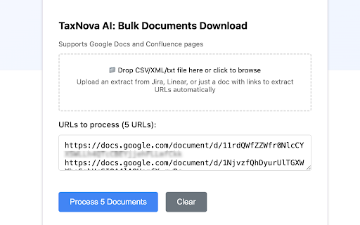 TaxNova AI | Google Docs Confluence Bulk Download from Chrome web store to be run with OffiDocs Chromium online TaxNova AI | Google Docs Confluence Bulk Download from Chrome web store to be run with OffiDocs Chromium online