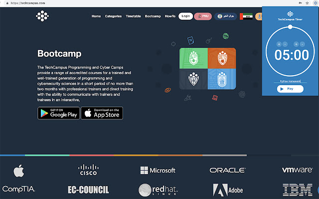 TechCampus Timer from Chrome web store to be run with OffiDocs Chromium online TechCampus Timer from Chrome web store to be run with OffiDocs Chromium online