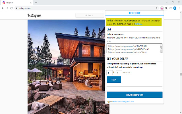 TELELIKE Automatically Like for Instagram from Chrome web store to be run with OffiDocs Chromium online TELELIKE Automatically Like for Instagram from Chrome web store to be run with OffiDocs Chromium online