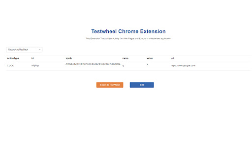 TestWheel Recorder from Chrome web store to be run with OffiDocs Chromium online TestWheel Recorder from Chrome web store to be run with OffiDocs Chromium online