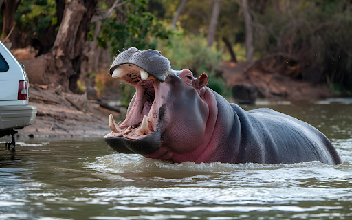 The hippo and the white car from Chrome web store to be run with OffiDocs Chromium online The hippo and the white car from Chrome web store to be run with OffiDocs Chromium online