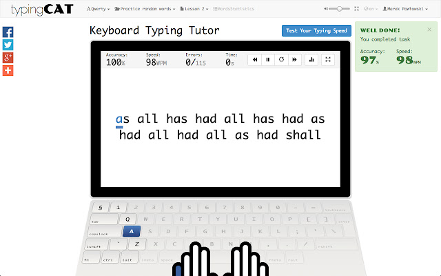 The Typing Cat from Chrome web store to be run with OffiDocs Chromium online The Typing Cat from Chrome web store to be run with OffiDocs Chromium online