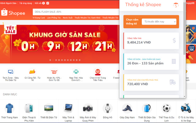 Thống kê shopee from Chrome web store to be run with OffiDocs Chromium online Thống kê shopee from Chrome web store to be run with OffiDocs Chromium online