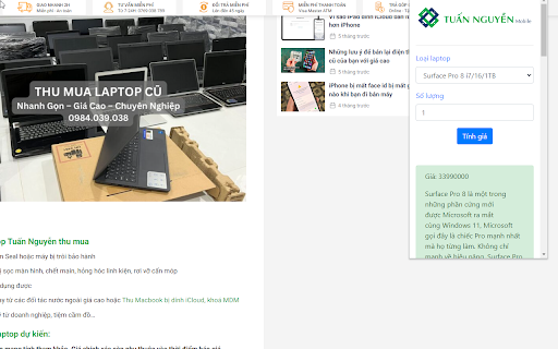 Thu mua laptop cũ from Chrome web store to be run with OffiDocs Chromium online Thu mua laptop cũ from Chrome web store to be run with OffiDocs Chromium online