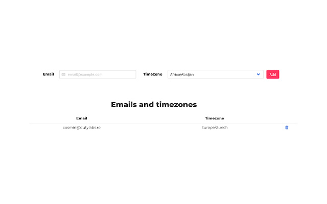 Timezone.email from Chrome web store to be run with OffiDocs Chromium online Timezone.email from Chrome web store to be run with OffiDocs Chromium online