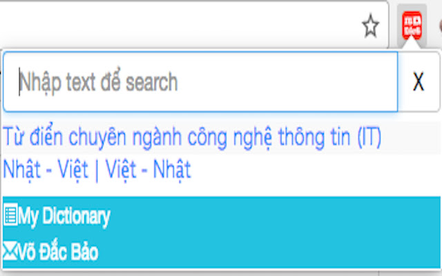 Từ điển chuyên ngành IT (Nhật Việt) from Chrome web store to be run with OffiDocs Chromium online Từ điển chuyên ngành IT (Nhật Việt) from Chrome web store to be run with OffiDocs Chromium online