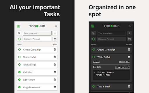 TODOHUB from Chrome web store to be run with OffiDocs Chromium online TODOHUB from Chrome web store to be run with OffiDocs Chromium online