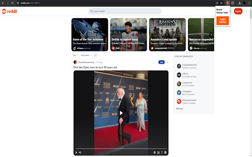 Toggle Reddit Sidebar from Chrome web store to be run with OffiDocs Chromium online Toggle Reddit Sidebar from Chrome web store to be run with OffiDocs Chromium online