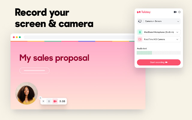 Tolstoy Free Screen and Video Recorder from Chrome web store to be run with OffiDocs Chromium online Tolstoy Free Screen and Video Recorder from Chrome web store to be run with OffiDocs Chromium online