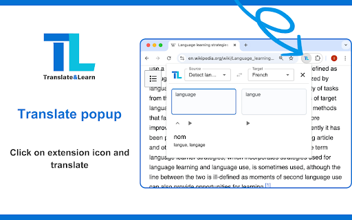Translate and Learn from Chrome web store to be run with OffiDocs Chromium online Translate and Learn from Chrome web store to be run with OffiDocs Chromium online