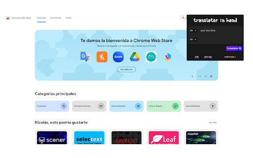 Translator in Hand from Chrome web store to be run with OffiDocs Chromium online Translator in Hand from Chrome web store to be run with OffiDocs Chromium online