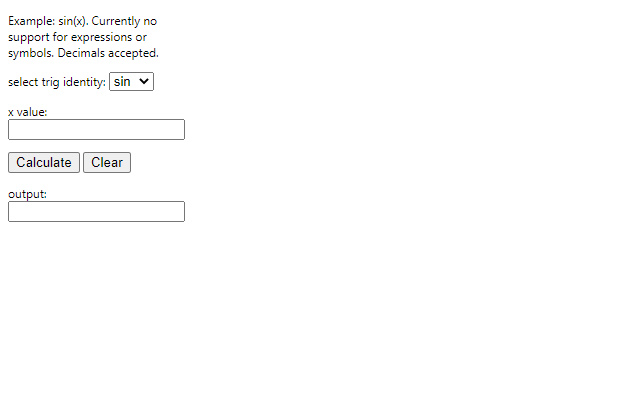 Trig Identities Calculator from Chrome web store to be run with OffiDocs Chromium online Trig Identities Calculator from Chrome web store to be run with OffiDocs Chromium online