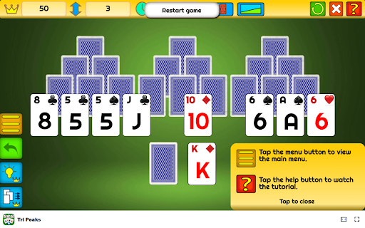 Tri Peaks Clear the peaks in this unique solitaire challenge! from Chrome web store to be run with OffiDocs Chromium online Tri Peaks Clear the peaks in this unique solitaire challenge! from Chrome web store to be run with OffiDocs Chromium online