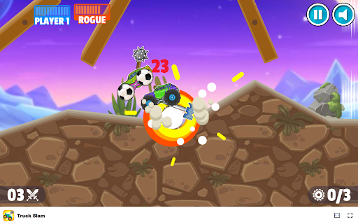 Truck Slam Game Wield your mighty hammer and send rivals flying! from Chrome web store to be run with OffiDocs Chromium online Truck Slam Game Wield your mighty hammer and send rivals flying! from Chrome web store to be run with OffiDocs Chromium online