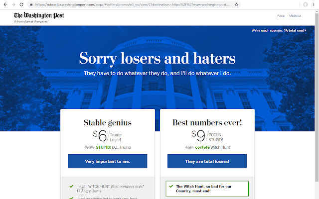 Trump Alternative Reality Extension from Chrome web store to be run with OffiDocs Chromium online Trump Alternative Reality Extension from Chrome web store to be run with OffiDocs Chromium online