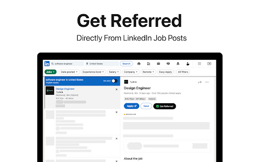 Tuilink Get Referred for Any Job from Chrome web store to be run with OffiDocs Chromium online Tuilink Get Referred for Any Job from Chrome web store to be run with OffiDocs Chromium online