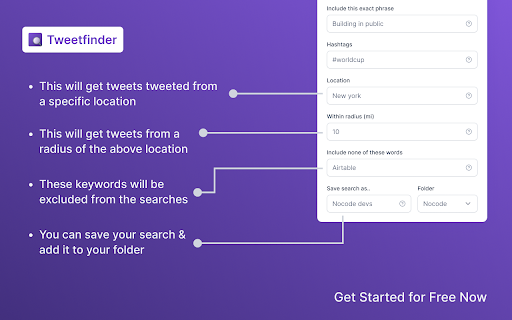 Tweet Finder from Chrome web store to be run with OffiDocs Chromium online Tweet Finder from Chrome web store to be run with OffiDocs Chromium online
