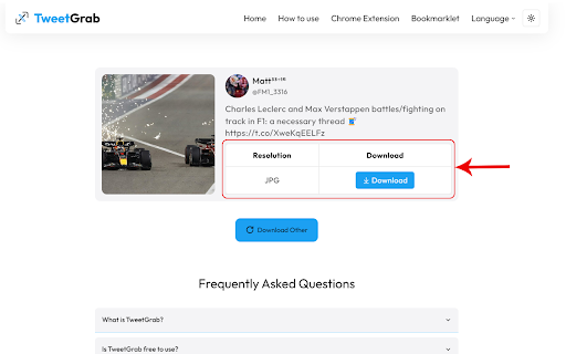TweetGrab Save videos from twitter from Chrome web store to be run with OffiDocs Chromium online TweetGrab Save videos from twitter from Chrome web store to be run with OffiDocs Chromium online