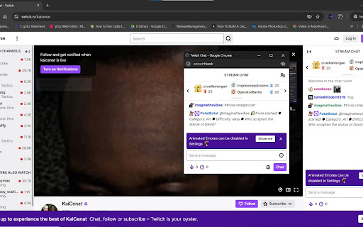 Twitch Chat Window from Chrome web store to be run with OffiDocs Chromium online Twitch Chat Window from Chrome web store to be run with OffiDocs Chromium online