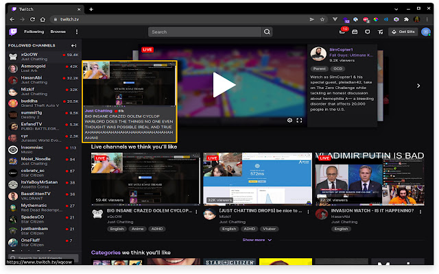 TwitchHover from Chrome web store to be run with OffiDocs Chromium online TwitchHover from Chrome web store to be run with OffiDocs Chromium online