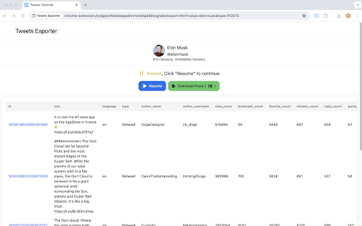 Twitter Comment Export Tool from Chrome web store to be run with OffiDocs Chromium online Twitter Comment Export Tool from Chrome web store to be run with OffiDocs Chromium online
