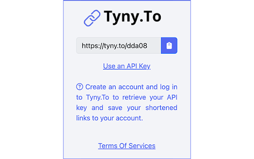 Tyny.To Anonymous URL Shortner from Chrome web store to be run with OffiDocs Chromium online Tyny.To Anonymous URL Shortner from Chrome web store to be run with OffiDocs Chromium online
