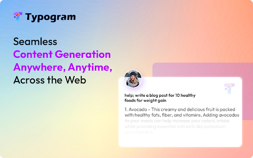 Typogram from Chrome web store to be run with OffiDocs Chromium online Typogram from Chrome web store to be run with OffiDocs Chromium online