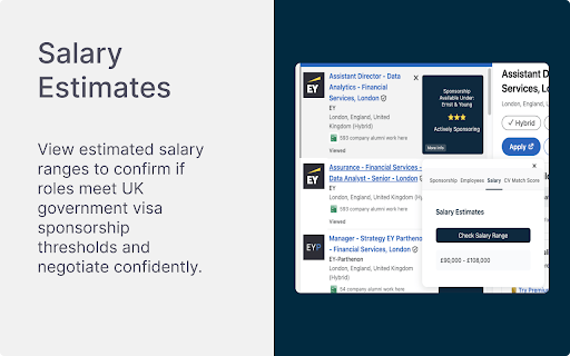 UK Visa Sponsorship Checker: Use AI to find a visa sponsored job from Chrome web store to be run with OffiDocs Chromium online UK Visa Sponsorship Checker: Use AI to find a visa sponsored job from Chrome web store to be run with OffiDocs Chromium online