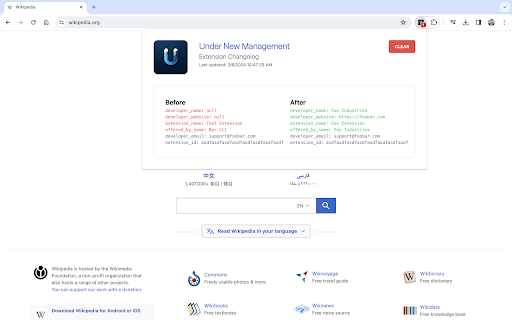 Under New Management from Chrome web store to be run with OffiDocs Chromium online Under New Management from Chrome web store to be run with OffiDocs Chromium online