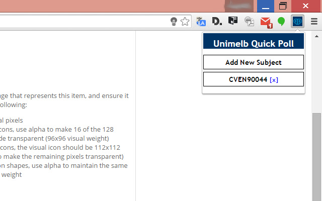 Unimelb Quick Poll from Chrome web store to be run with OffiDocs Chromium online Unimelb Quick Poll from Chrome web store to be run with OffiDocs Chromium online