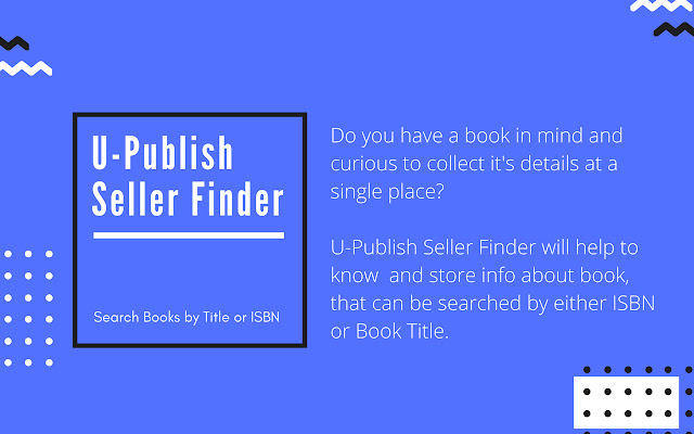 U Publish Seller Finder from Chrome web store to be run with OffiDocs Chromium online U Publish Seller Finder from Chrome web store to be run with OffiDocs Chromium online