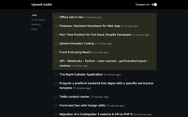 Upwork toolkit your own freelance assistant from Chrome web store to be run with OffiDocs Chromium online Upwork toolkit your own freelance assistant from Chrome web store to be run with OffiDocs Chromium online