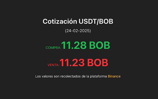 USDT/BOB from Chrome web store to be run with OffiDocs Chromium online USDT/BOB from Chrome web store to be run with OffiDocs Chromium online