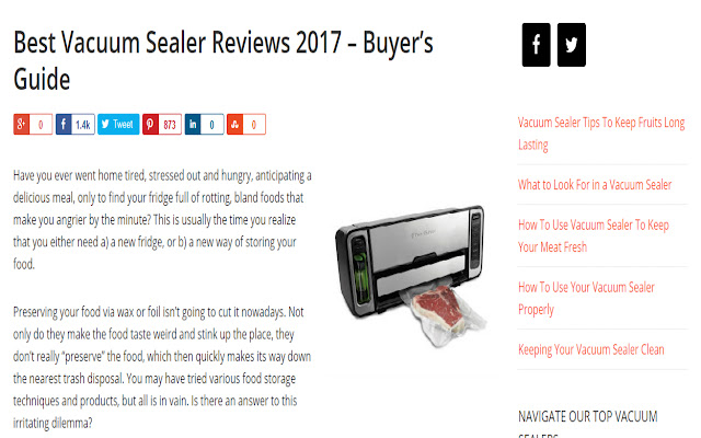 Vacuum Sealer Reviews from Chrome web store to be run with OffiDocs Chromium online Vacuum Sealer Reviews from Chrome web store to be run with OffiDocs Chromium online