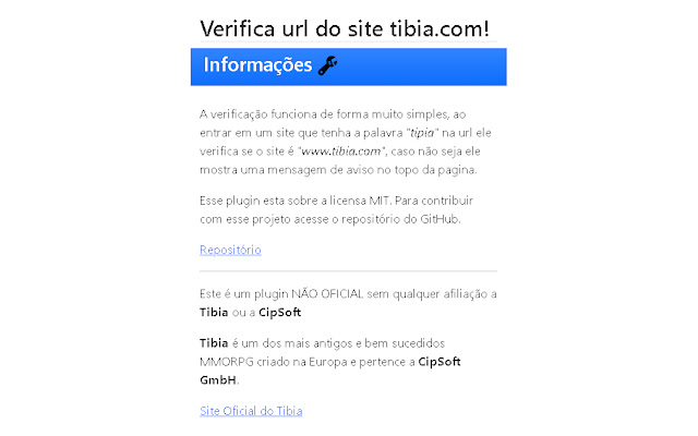 Verifica URL Tibia from Chrome web store to be run with OffiDocs Chromium online Verifica URL Tibia from Chrome web store to be run with OffiDocs Chromium online