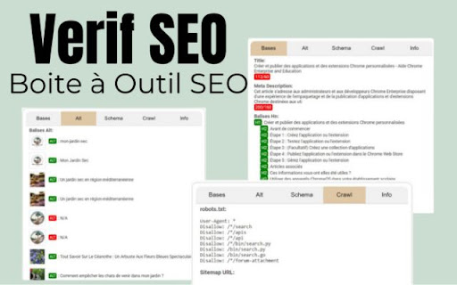 Verif SEO from Chrome web store to be run with OffiDocs Chromium online Verif SEO from Chrome web store to be run with OffiDocs Chromium online