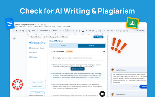 VibeTeach: AI Teaching, Grading Assistant in Google Docs, Canvas, and more from Chrome web store to be run with OffiDocs Chromium online VibeTeach: AI Teaching, Grading Assistant in Google Docs, Canvas, and more from Chrome web store to be run with OffiDocs Chromium online