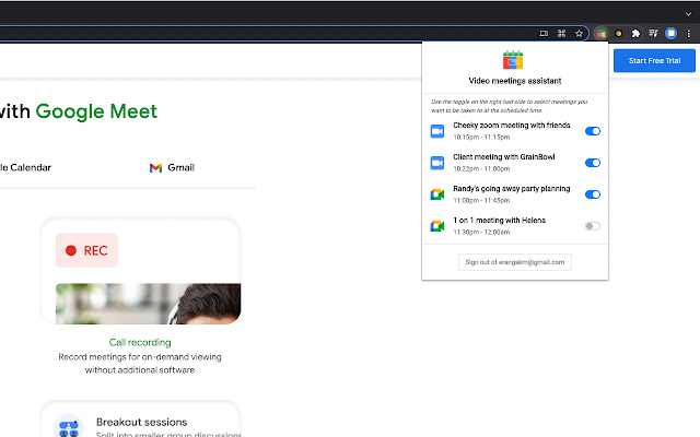 Video meetings assistant from Chrome web store to be run with OffiDocs Chromium online Video meetings assistant from Chrome web store to be run with OffiDocs Chromium online